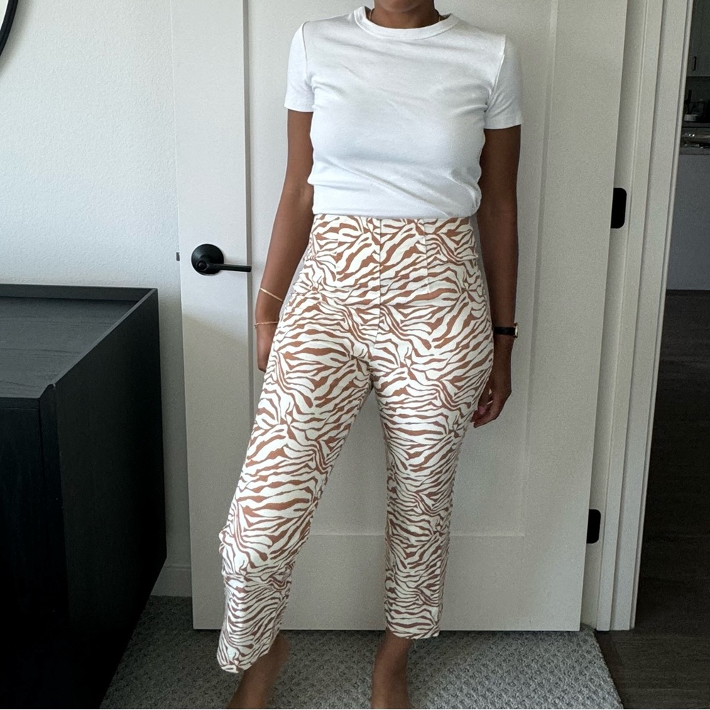 Wilfred Tan Zebra Print Women's Pants